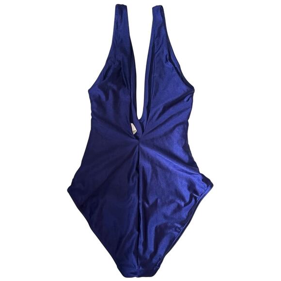 Zimmermann New Tiggy Plunge Circle Link One Piece Swimsuit Blue Size 2 US Size 6 - Picture 9 of 16